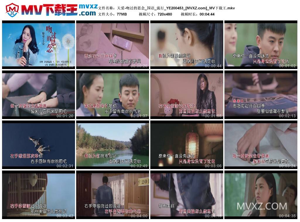 天爱-吻过的思念_国语_流行_YE200453